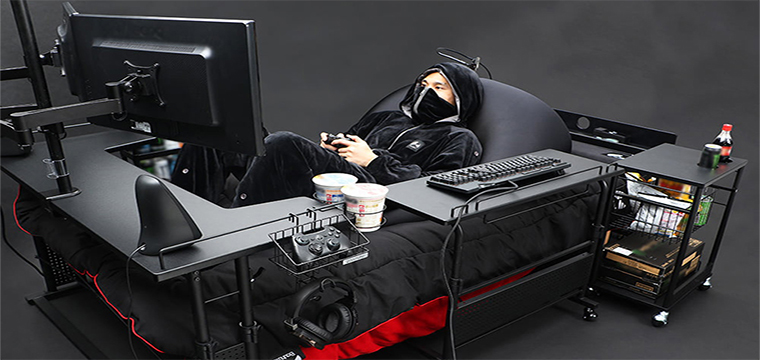 Идеальное место для длительных игровых сессий: японский производитель создал ультраудобную кровать Bauhutte для геймеров