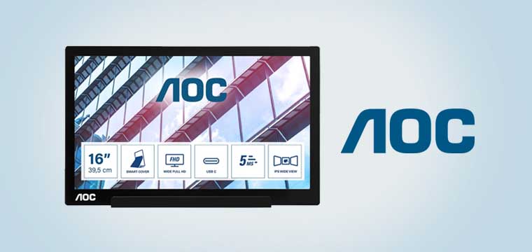 Новый портативный дисплей AOC